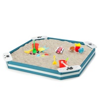 Costway 2in1 Kids Sandpit Garden Bed Sandbox Outdoor Sand Pit Beach Backyard Toddler Gift w/4 Seats