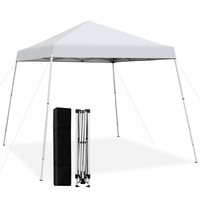 Costway 3x3 m Instant Pop Up Canopy Folding Slanted Leg Canopy Tent w/Carry Bag UPF50+ UV Protection
