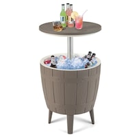 Costway 37L Ice Bucket Coller Bar Table Icebox Outdoor Setting Drink Storage Box Coffee