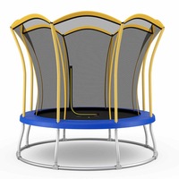 Costway 8FT Round Trampoline Kids Bouncer Jumping Rebounder Indoor Outdoor w/Enclosure Net security Pad