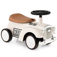 Costway Baby Foot to Floor Riding Car Retro Kids Ride On Toy kid Walker Vehicle w/Storage & EVA Wheels White