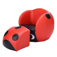 Costway Beetle Kids Chair Plush Toddler Sofa Lounge Upholstered Couch Armchair Bedroom Living Room Birthday Gift