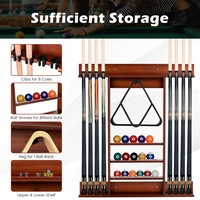Costway Billiard Cue Rack Only Wall-mounted Billiard Stick Holder Wall Pool Stick Holder