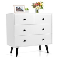 Costway Chest Of Drawers Tallboy Wood Dresser Table Storage Cabinet Sideboard Hallway Table Bedroom Living Room Home Office