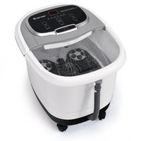 Costway Electric Footbath Tub Heated Foot Spa Massager w/Adjustable Shower/LED Dispaly/Timer  Grey