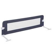 Costway Foldable Bed Guardrail security Bed Cot Guard Kids Security Fence Grey