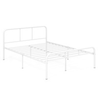 Costway Full Size Metal Bed Frame Mattress Foundation Platform Bed w/Headboard & Footboard White