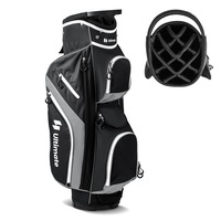 Costway Golf Cart Bag Portable Golf Club Bag Travel Bag w/14 Full Length Dividers & Rain Hood