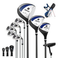 Costway Men Golf Clubs Set Beginner w/Stand Bag 10 Pieces Alloy/Graphite Drive  Right Hand