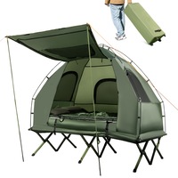 Costway 2 Person Camping Bed Stretcher Portable Hiking Tent Swag w/Air Mattress/Pillow, Outdoor Picnic Fishing