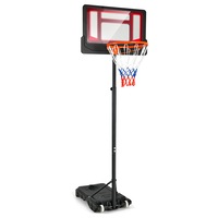 Costway Portable Basketball Hoop Adjustable Basketball Ring System Stand Teenager w/Wheels Indoor Outdoor