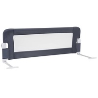 Costway Toddler Bed Rail Guard Fold Down Bed Guardrail Kids Anti-Fall Bed Long w/Adjustable Strap Grey