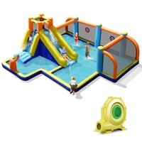 Coswtay 5 IN 1 Inflatable Water Slide Park Kids Jumping Castle Soccer Zone w/Blower
