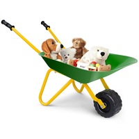 Costway Kids Rolling Metal Wheelbarrow Dump Cart Outdoor Garden Yard kidren Play Toy Set Green