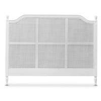 Winnipeg & Sons Vascalles Rattan Headboard in White