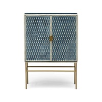 Zohi Interiors Raj Blue & Bone Inlay Cabinet