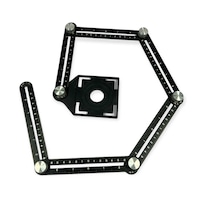 6 Fold Alloy Multiple Angle Ruler - Layout Measuring Template Tool