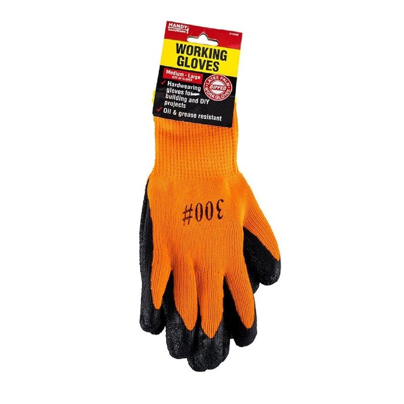 1 pair Work Gloves Latex Palm Gripping Power Oil Grease Resistant Working Gloves Handy Hardware Australia