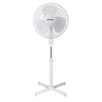 Heller 40cm Pedestal Oscillating Floor Fan/Tilt/Air Cooling/Cooler/Metal/White