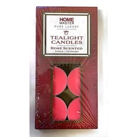 Home Master 8PCE Tealight Candles Home Decor Party Wedding Rose Scented