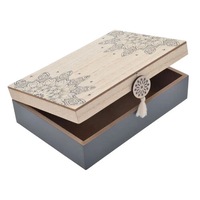 Mandala Jewellery Trinket Box Wooden Crystal Art Storage Organiser Home Decor