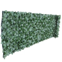 Fake Ivy Roll Artificial Hedge Panel Roll with Shade Cloth Backing 3m x 1m for Instant privacy
