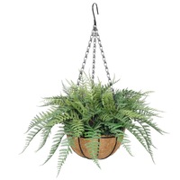 55cm UV Potted Fern Artificial Hanging Basket (Indoor / Outdoor)