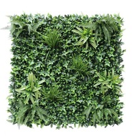 Luxury Green Sensation Artificial Vertical Garden / Fake Green Wall 1m x 1m UV Resistant