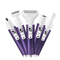 5 IN 1 Electric Hair Removal Epilator Wet&Dry Lady Shaver Nose Hair Trimmer Eyebrow Shaper Leg Armpit Bikini Trimmer Women Razor