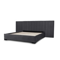 Extended Bed Frame (Super King, King, Queen, Double) - Mayfair Charcoal Velvet