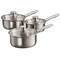Baccarat Gourmet Stainless Steel Saucepan Set of 3 14X6.5cm