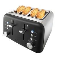 Baccarat The Toasty Slice 4 Slice Toaster 28.5X29.0X19.3cm Black