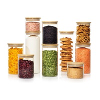 Scullery Bamboo 10 Piece Round Canister Set 10X8cm