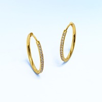Encrusted Hoop Earrings Embellished With SWAROVSKI Crystals