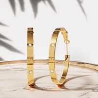 Hoop Earrings Embellished With SWAROVSKI Crystals