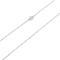 Made In Italy Solid 925 Sterling Silver Classic Figaro Link Chain Necklace