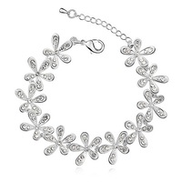 Magnolia White Gold Bracelet Embellished With SWAROVSKI Crystals