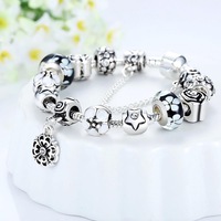 Pandora Inspired Full Set Beaded Charm Bracelet