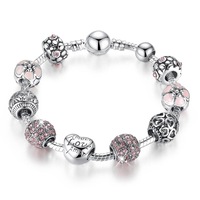 Pandora Inspired Full Set Beaded Charm Bracelet