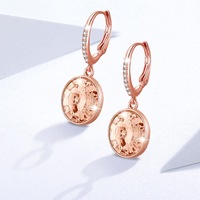 Precious Drop Earrings Light Peach Embellished with SWAROVSKI crystals
