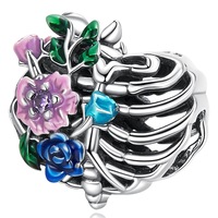 Solid 925 Signature Silver Juliet's Caged Heart Charm