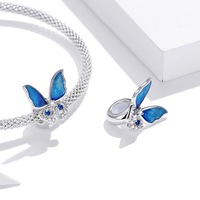 Solid 925 Sterling Silver Butterfly Fly Away Pandora Inspired Charm