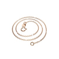 Solid 925 Sterling Silver Trace Chain Necklace in Rose Gold Layered