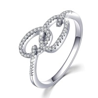 Solid 925 Sterling Silver Forever-You-And-I Ring