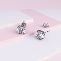 Solitaire Studs Embellished With SWAROVSKI Crystals