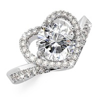 Solid 925 Sterling Silver Simulated Diamond Ring