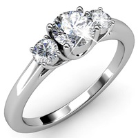 Trilogy Ring Embellished With SWAROVSKI Crystals