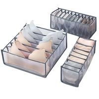 3pcs Pack Foldable Underwear Sock Bra Storage Organiser