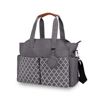Baby Bag Diaper Bag Maternity Bag Mommy Bag Nappy Bag Tote with Changing Station Multi-Function Baby Bag with Adjustable Shoulder Strap Insulated Pockets,Grey