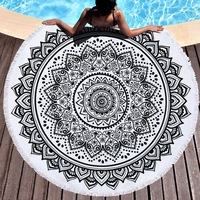 Classic Colored Kaleidoscope on Water Absorbent Sandproof Quick Dry Round Beach Towel Beach Blanket Beach Mat 59 Inches Diameter 40007-7